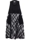 Black Comme Des Garçons Tulle Tank Top In Black
