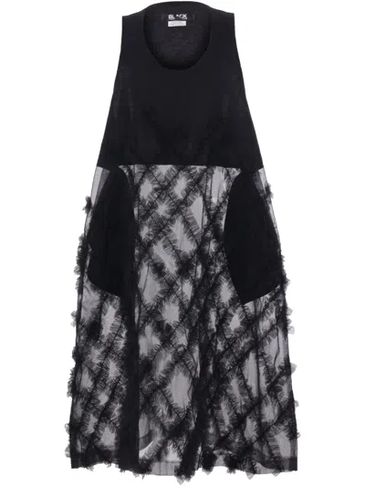 Black Comme Des Garçons Tulle Tank Top In Black