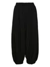 Black Comme Des Garçons Twill Pleated Trousers In Black