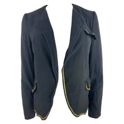 Pre-owned Black Comme Des Garçons Velvet Blazer Jacket, Szie Xs