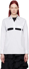Black Comme Des Garçons White Cutout Shirt In 2 White
