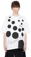 Black Comme Des Garçons White Nike Edition Oversized T-shirt In 2 White