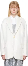 Black Comme Des Garçons White Pocket Blazer In 1 White
