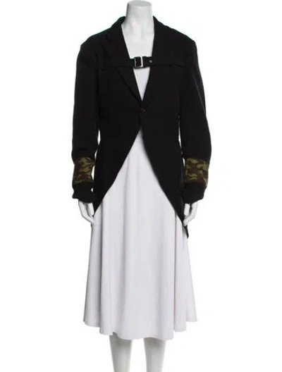 Pre-owned Black Comme Des Garçons Wool Coat In Black