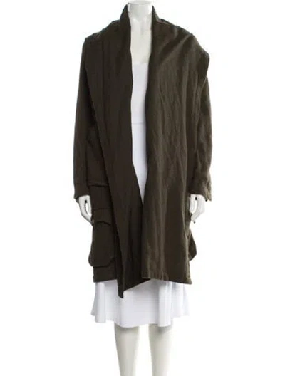 Pre-owned Black Comme Des Garçons Wool Coat In Green