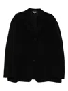 Black Comme Des Garçons Wool Gabardine Blazer In Black