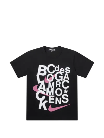 Black Comme Des Garçons X Nike Cotton Crew-neck T-shirt In Black