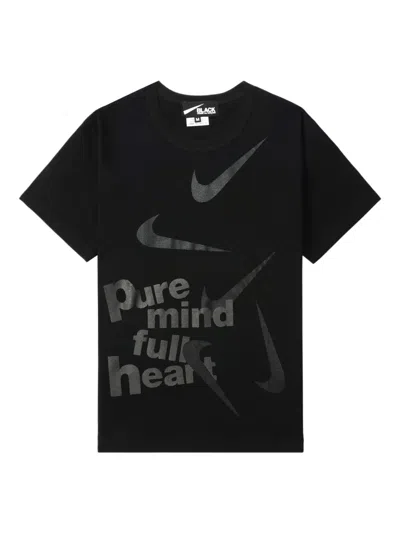 Black Comme Des Garçons X Nike Graphic-print T-shirt In Black