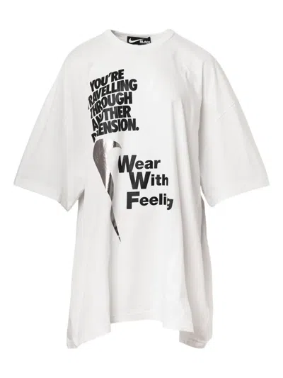 Black Comme Des Garçons X Nike Graphic-print T-shirt In White