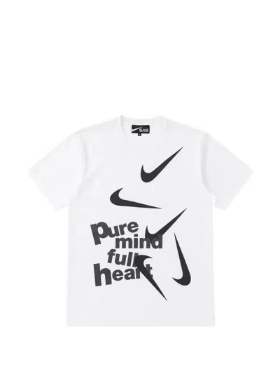 Black Comme Des Garçons X Nike Graphic-print T-shirt In White
