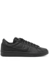 Black Comme Des Garçons X Nike Lace-up Leather Sneakers In Black