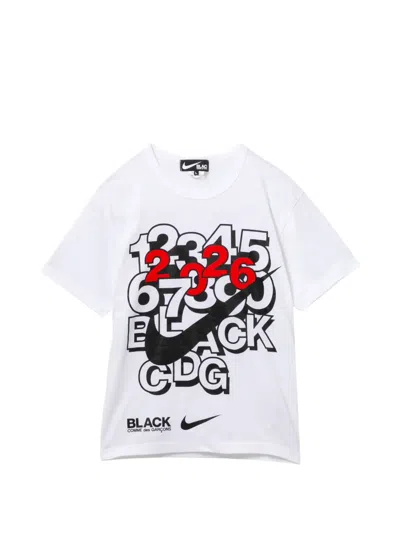 Black Comme Des Garçons X Nike Logo-print T-shirt In White