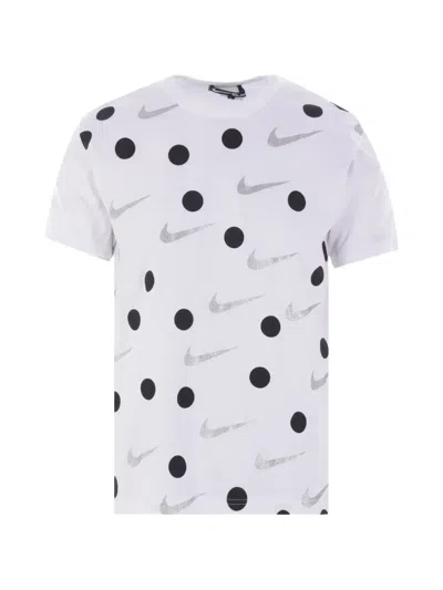 Black Comme Des Garçons X Nike Polka Dot-pattern T-shirt In White