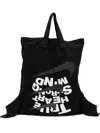 Black Comme Des Garçons X Nike Printed Tote Bag In Black