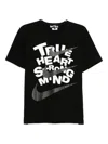 Black Comme Des Garçons X Nike Slogan-print T-shirt In Black