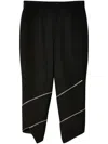 Black Comme Des Garçons Zip Wool Cropped Trousers In Black
