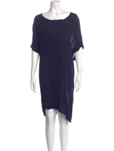 Pre-owned Black Crane Bamboo Knee-length Dress In Blue