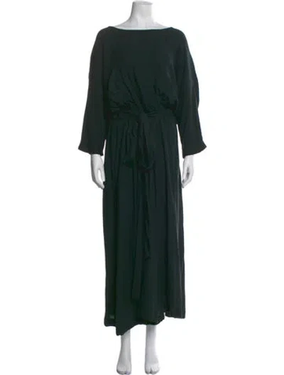 Pre-owned Black Crane Bateau Neckline Jumpsuit In Black