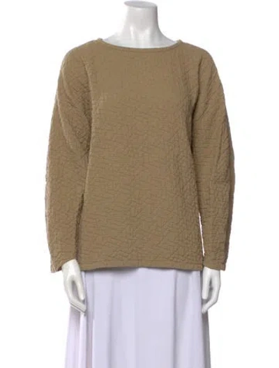Pre-owned Black Crane Bateau Neckline Long Sleeve Sweatshirt In Neutral