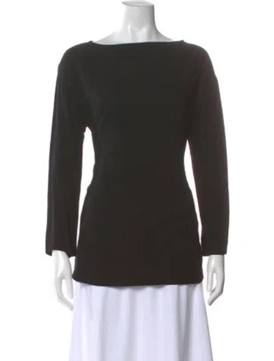 Pre-owned Black Crane Bateau Neckline Mini Dress In Green