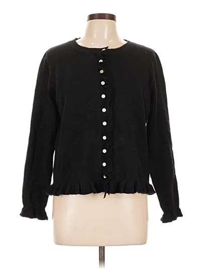 Pre-owned Black Crane Cardigan Sweater In Black