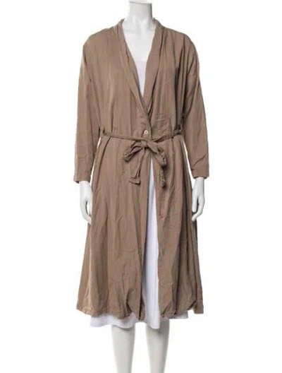 Pre-owned Black Crane Coat In Neutrals