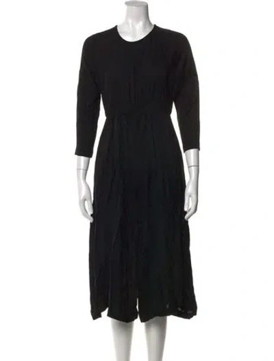 Pre-owned Black Crane Crew Neck Jumpsuit In Black