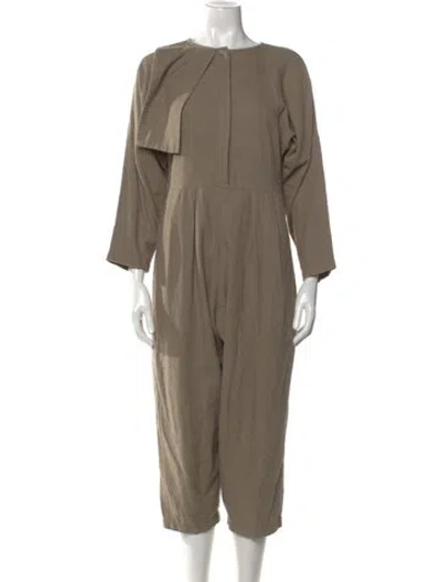 Pre-owned Black Crane Crew Neck Jumpsuit In Neutral