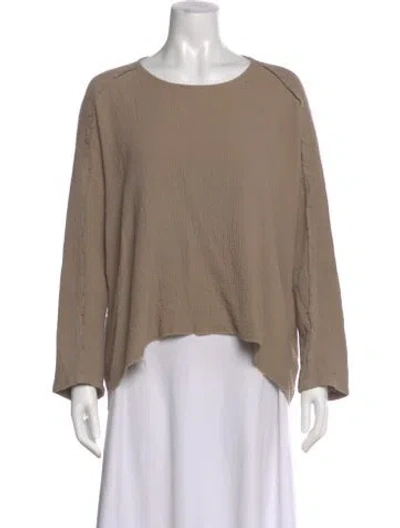 Pre-owned Black Crane Crew Neck Long Sleeve Top In Neutral