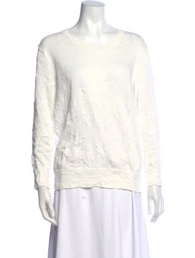 Pre-owned Black Crane Crew Neck Long Sleeve Top In Neutrals