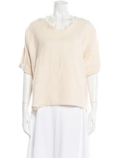 Pre-owned Black Crane Crew Neck Short Sleeve Top In Neutral