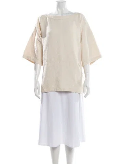 Pre-owned Black Crane Crew Neck Short Sleeve Top In Neutral