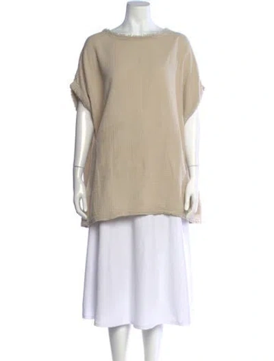 Pre-owned Black Crane Crew Neck Short Sleeve Top In Neutral