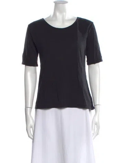 Pre-owned Black Crane Crew Neck Short Sleeve T-shirt In Black