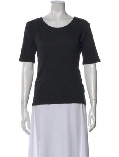 Pre-owned Black Crane Crew Neck Short Sleeve T-shirt In Black