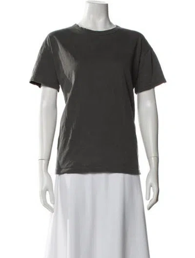 Pre-owned Black Crane Crew Neck Short Sleeve T-shirt In Gray