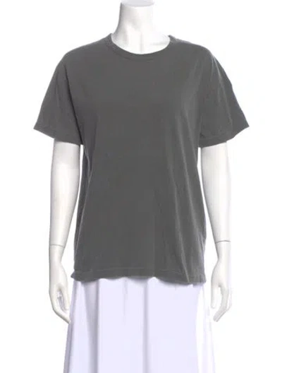 Pre-owned Black Crane Crew Neck Short Sleeve T-shirt In Gray