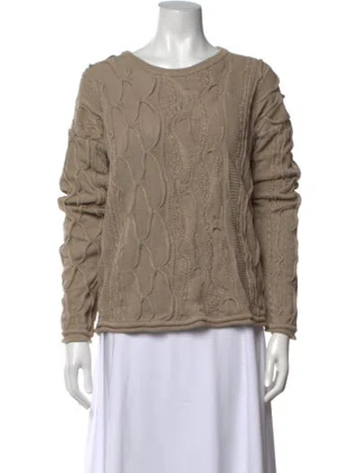 Pre-owned Black Crane Crew Neck Sweater In Neutrals