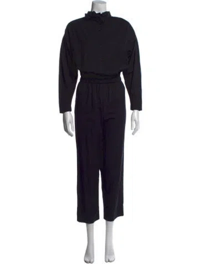 Pre-owned Black Crane Jumpsuit In Black