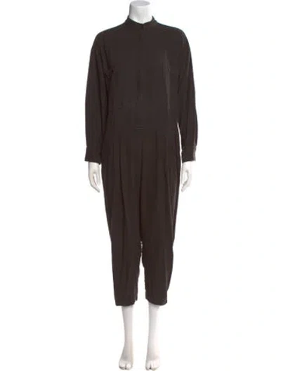 Pre-owned Black Crane Jumpsuit In Brown