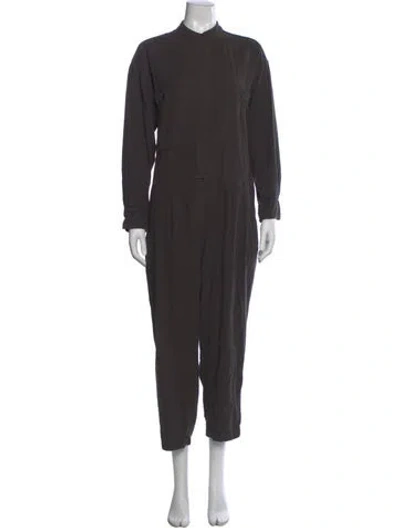 Pre-owned Black Crane Jumpsuit In Gray
