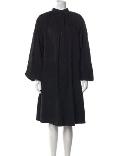 Pre-owned Black Crane Knee-length Dress In Black