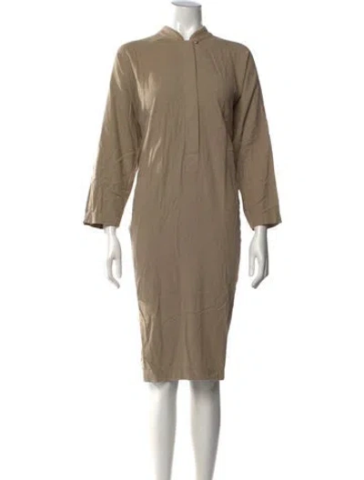 Pre-owned Black Crane Knee-length Dress In Neutrals