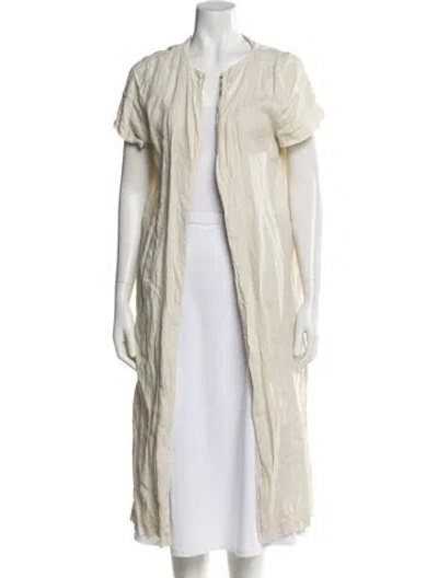 Pre-owned Black Crane Linen Crew Neck Sweater In Neutral