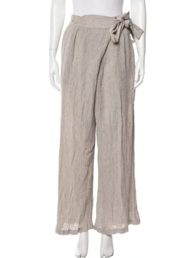 Pre-owned Black Crane Linen Pajamas In Neutral