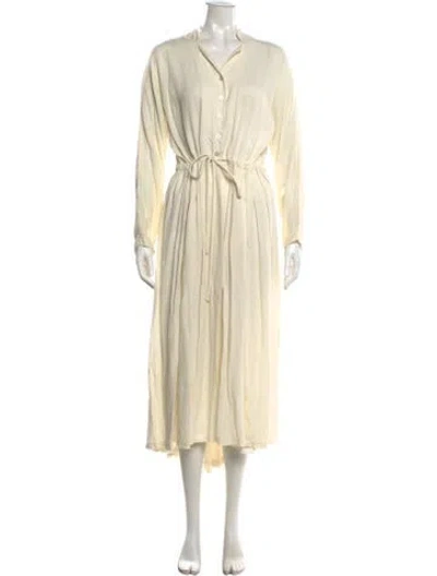 Pre-owned Black Crane Long Dress In Orange
