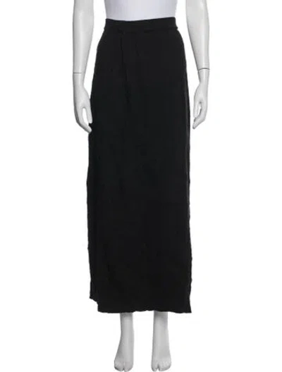 Pre-owned Black Crane Long Skirt In Black