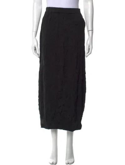 Pre-owned Black Crane Long Skirt In Black