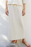 Black Crane Long Skirt In Cloud In Grey