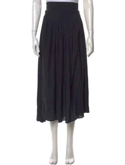 Pre-owned Black Crane Midi Length Skirt In Grey